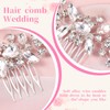 Nogeqi 2PCS Bridal Hair Comb with Crystals Rhinestone Bridal Hair