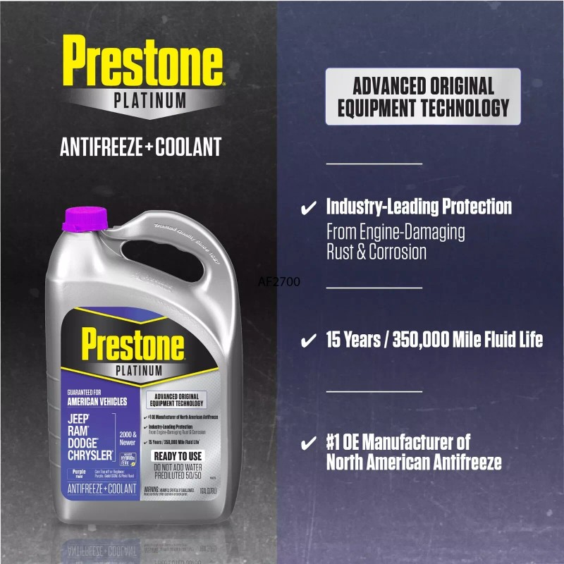 Prestone Platinum American Purple Antifreeze & Coolant 1 Gal -