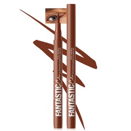 Matte Liquid Eyeliner Pen, Waterproof, Colourful Eyeliner Pen Lasts 24 Hours, Pigmented With Long-Lasting, Smudgeproof, Ultrapigmented, Quick Drying, Creates Defined Lines, Vegan-09 Brown