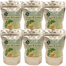Moringa Ginger Lemon Tea 28 tea bags (Keto, Detox, Paleo, Vitamin & Minerals Booster, Vegan, Gluten-Free, Non-GMO, Caffeine-Free) (6-pack)