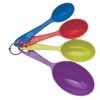 KitchenCraft Colourworks 4 Piece Measuring Cup Set, Multi-Coloured Plastic Rainbow