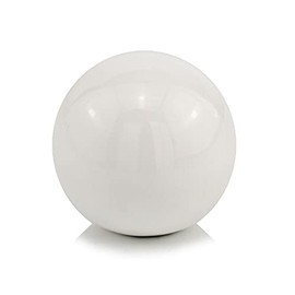 Modern Day Accents 4493 Bola Blanco White Sphere, Aluminum, Filler, Orbs Decorative Balls, Tabletop Modern Wall Decor, Decorative Balls for Centerpiece Bowls, Home Office, Home Decor, 4-inch Balls