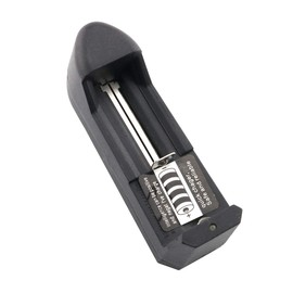 E-outstanding Wall Charger Black 3.7V Single Slot Rechargeable Battery Charger for 18650 18350 16340 14500 14000 Li-ion Battery