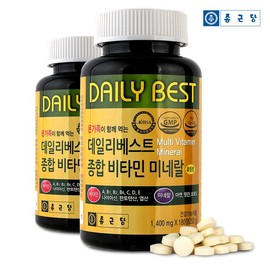 Jongkundang 종합비타민 종근당 멀티비타민미네랄 12개월분 (2병세트) Comprehensive Vitamin Jongkundang Multivitamin Mineral 12-Month Supply (2-Bottle Set)
