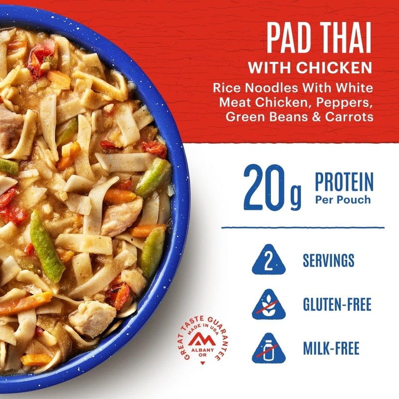 Mountain House Pad Thai with Chicken | Freeze Dried Backpacking
