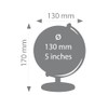 TROIKA Gagarin Mini Globe Diameter 13 cm Silver-Coloured Seas &