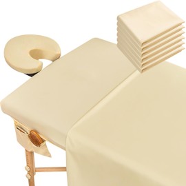 Mixweer 9 Pcs 3 Set Microfiber Massage Table Sheets Set Bulk Includes Flat Sheet, Fitted Sheet with Pocket, Face Rest Cover(Black)