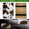 SuperKaKa Furry Cow Print Armrest Cover for Car, Fluffy Cute