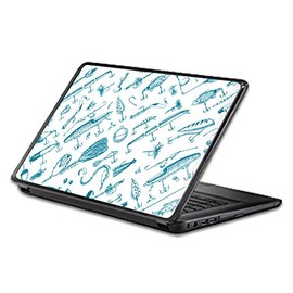 Universal 12" Laptop Skin -Teal Lures | Protective, Durable, and Unique Vinyl Decal wrap cover