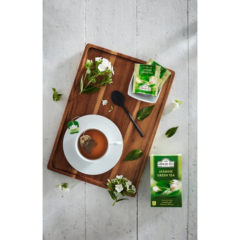 Ahmad Tea Jasmine Romance Green Tea, 20-Count Boxes (Pack of