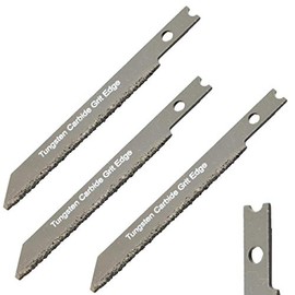 Cement Board Jigsaw Blades Set 3 U Shank Carbide Jigsaw Blades Cement Board Jigsaw Blades for Plexiglass Lexan Hardie Board Siding Plaster Drywall Stiffer Carbide Grit U Shank Jigsaw Blades