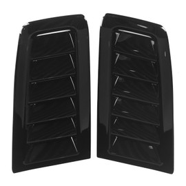 Pair of Front Bonnet Vents Hood Air Outlet Replacement for Focus RS MK2 Style UniversalGlossy Black