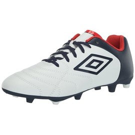 Umbro Men's Classico XI FG Soccer Cleat, White/Navy/Red, 9