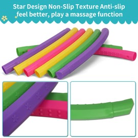 2Buyshop 2 Pack Toy Color Hoop for Kids, Size Adjustable & Detachable Length Kids Adjustable Hoop Plastic Toys for Kids Adults Party Games, Gymnastics, Dog Agility Equipment, Christmas Wreath