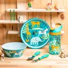 Zak Designs 5-Piece Dinnerware Set, Safari - Durable Plastic &