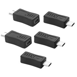 JSADZKJ Mini USB to Type C Adapter USB 2.0 Type C Male to Mini USB 5-Pin Female Adapter 480Mbps Data Mini USB 5-Pin to USB C Convert Connector for Laptop Digital Camera MP3 Player GPS 5Pcs
