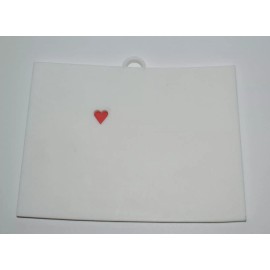 COLORADO STATE OUTLINE DENVER RED HEART ORNAMENT HOLIDAY ORNAMENT USA PR244-CO