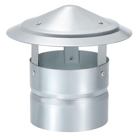 YOKIVE 1 Pcs 5-Inch Round Chimney Cap, Galvanized Iron Cone Top Chimney Cap | Stove Pipe Cap Stovepipe Finial Great for Outside Vent Flue Roof