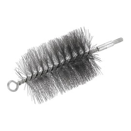 PATIKIL 2.7" Wire Chimney Cleaning Brush, Steel Round Chimney Sweep Brush with 1/4 NPT Fitting for Cleaning Fireplace Burning Stove Tent Dryer Pipes, Silver