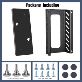 JinLunar Under Desk Mount for Dell Docks Station (WD19/WD19S/WD19TB/WD22TB4/UD22) + Power Bricks Mount Holder Kit（Fits 130W/180W Adapters）, Secure Mount & Cable Management Kit