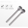 LSYJING Titanium Long Handle Spoon Fork Combination, Portable Camping Tableware