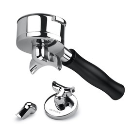 Normcore 58mm 3-in-1 Bottomless/Double/Single Spout Portafilter with 22g Basket Fits E61, Flair 58, ECM, Rocket, Sanremo, Synesso, Slayer, VBM - Anodized Aluminum Handle