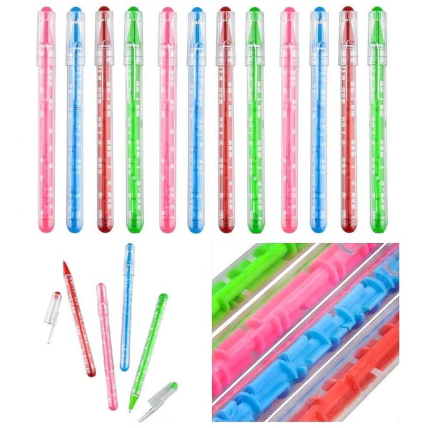 Colorful Maze Puzzle Pen (12 Pack) Black Ink. Ball in