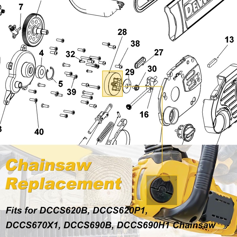 90618228 Drive Sprocket for Dewalt DCCS620B DCCS620P1 DCCS670X1 DCCS690B DCCS690H1