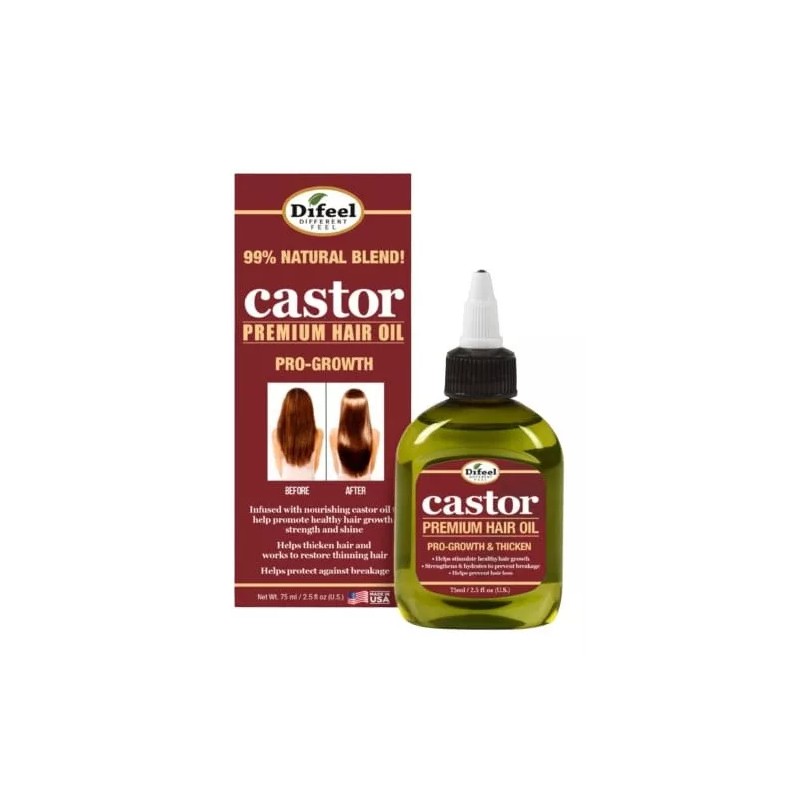 Difeel Aceite De Ricino Castor Tratamiento Crecimiento Cabello 2und