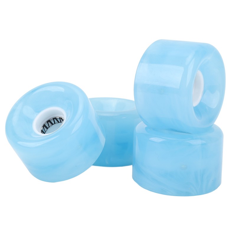 4Pcs Skateboard Wheel Set Replacement 78A Hardness PU Translucent Flashing