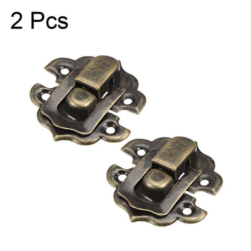 sourcing map Box Latch, Small Size Bronze Decorative Hasp Jewelry