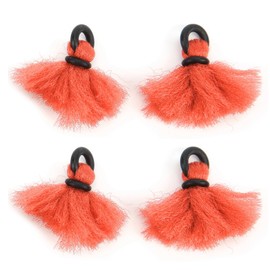 equlup Fly Fishing Yarn, 4pcs 33mm/1.3in Yarn Strike Indicators Fly Dry Fishing Float Yarn Strike Indicators Drift Hook Positioning Floats Bobbers for Fresh Saltwater (Orange)