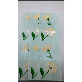 Mrs. Grossman’s Lot Of 3 Strips WHITE SNOWBALL Flower Stickers VTG