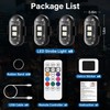 Amiline Wireless LED Lights for Car 8PCS with Remote Control,
