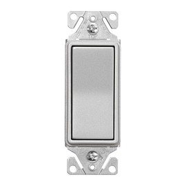 EATON 7503SG-K-L 3-Way Designer Switch, Silver Granite