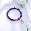 LIUANAN Saint Jude Medal Amethyst Bracelet for Women – A