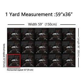 Erosebridal - Tela de pesca con bandera americana de The Yard, tela de tapicería impermeable de camuflaje, tela decorativa para interiores y exteriores, tela decorativa para cabaña, color café negro,