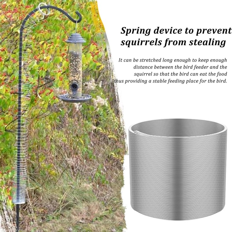Squirrel Baffle Metal Spring, Squirrel Baffles for Bird Feeders, Squirrel