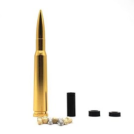 Chrome Stubby Antenna mast 50 Cal Fit for car Track Delete Replacement  Ford F150 F250 F350 RAM 1500 2500 GMC Denali Chevy Pick-up - Color: Gloden