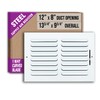 Fits 12x8 Duct Opening 1 Way Fixed Curved Blade Air