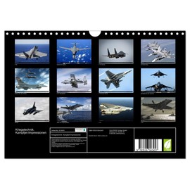 Kriegstechnik. Kampfjet-Impressionen (Wandkalender 2026 DIN A4 quer), CALVENDO Monatskalender: Die Kriegstechnik der U.S. Luftwaffe in tollen Bildern (CALVENDO Technologie)