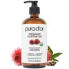 PURA D'OR 16.9 Oz ORGANIC Castor Oil (GLASS BOTTLE) 100%