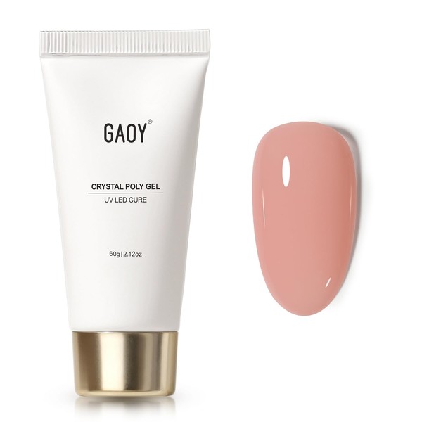 GAOY Crystal Poly Gel, 60g Nail Extension Enhancement Builder Gel,