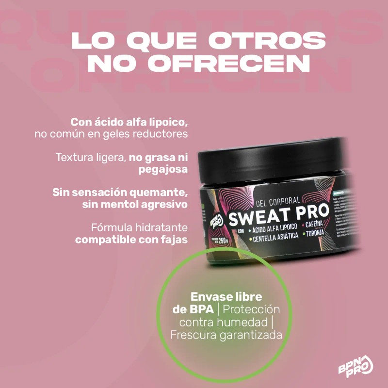 Sweat Pro Gel Reductivo Reductor Abdomen 250 Pino