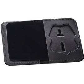 Perfect Fit Shield Wallets Baltimore Police badge and ID Case Hidden Badge Wallet (Cutout PF-135) Black Leather