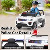 OLAKIDS Ride on Police Car, 12V Kids Battery Powered Electric
