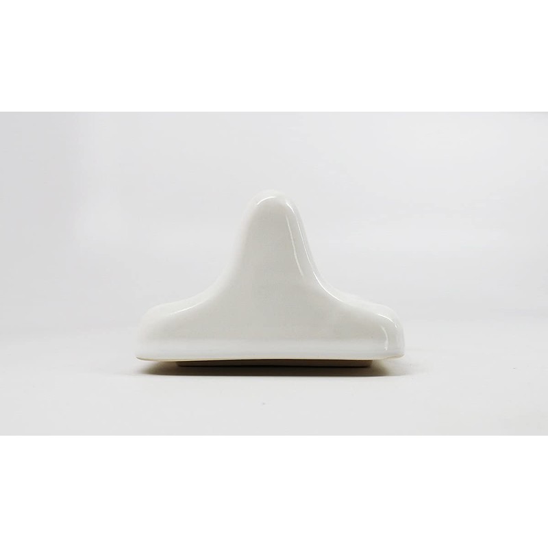 Tenedos Glazed Ceramic Bathroom Toilet Paper Holder Accessory White Wall