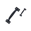 QCAA Door Pull, 5-3/4", Steel, Black Coated, 2 Pack, Made
