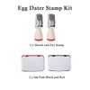 Aunewrick Egg Dating Stamp Kit with 2 Rubber Stamps and