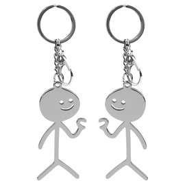 FLYEMMET Couple Keychains Cute Keychain Pendant Keyring Long Distance Friendship Jewelry Gift for Men Women